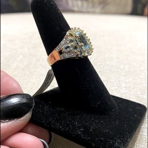 Designer Ring 5.50 CTW Swiss blue Topaz